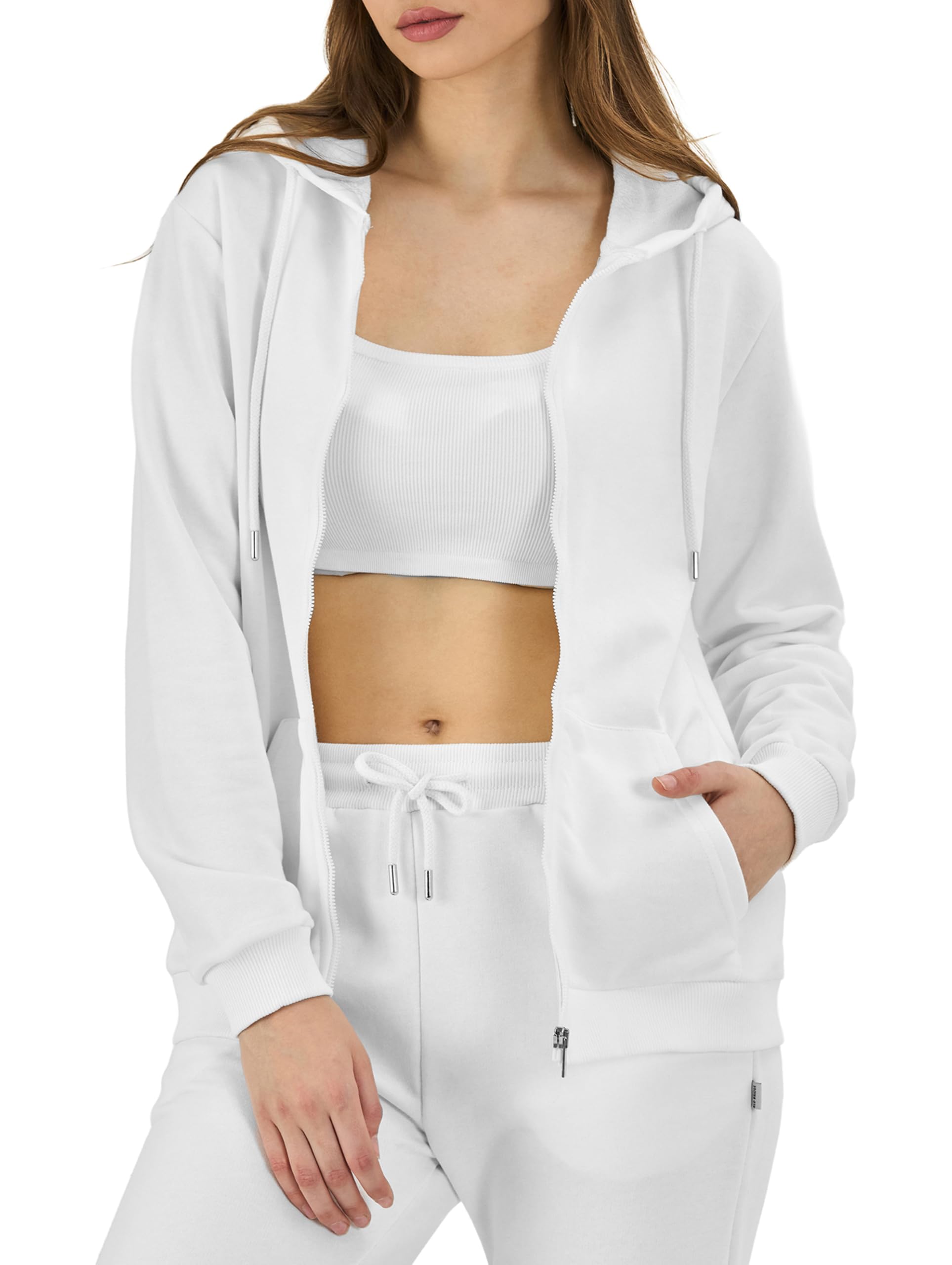 Red Bridge Sweat à capuche zippé pour femme Premium Basic