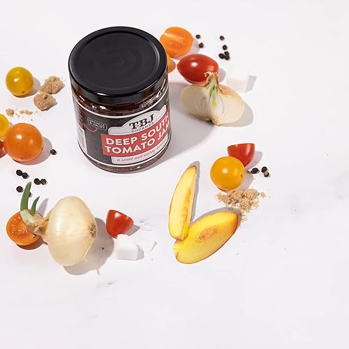 Miniatura 3 de TBJ Gourmet Deep South - Mermelada de tomate para hamburguesas, tablas de embutidos y bruschetta  Dulce y salado  Mantequilla de tomate y tomate  9
