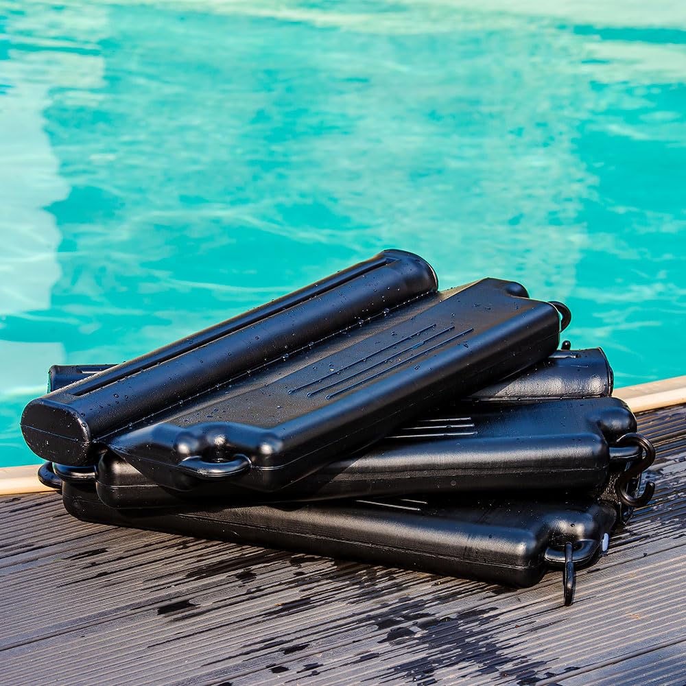 Pool Eisdruckpolster Premiumqualität Sand beschwert Verbindungshaken Eisschutz Überwinterung Schwimmbecken Robust Winterfest Frostsicher 5 Stück
