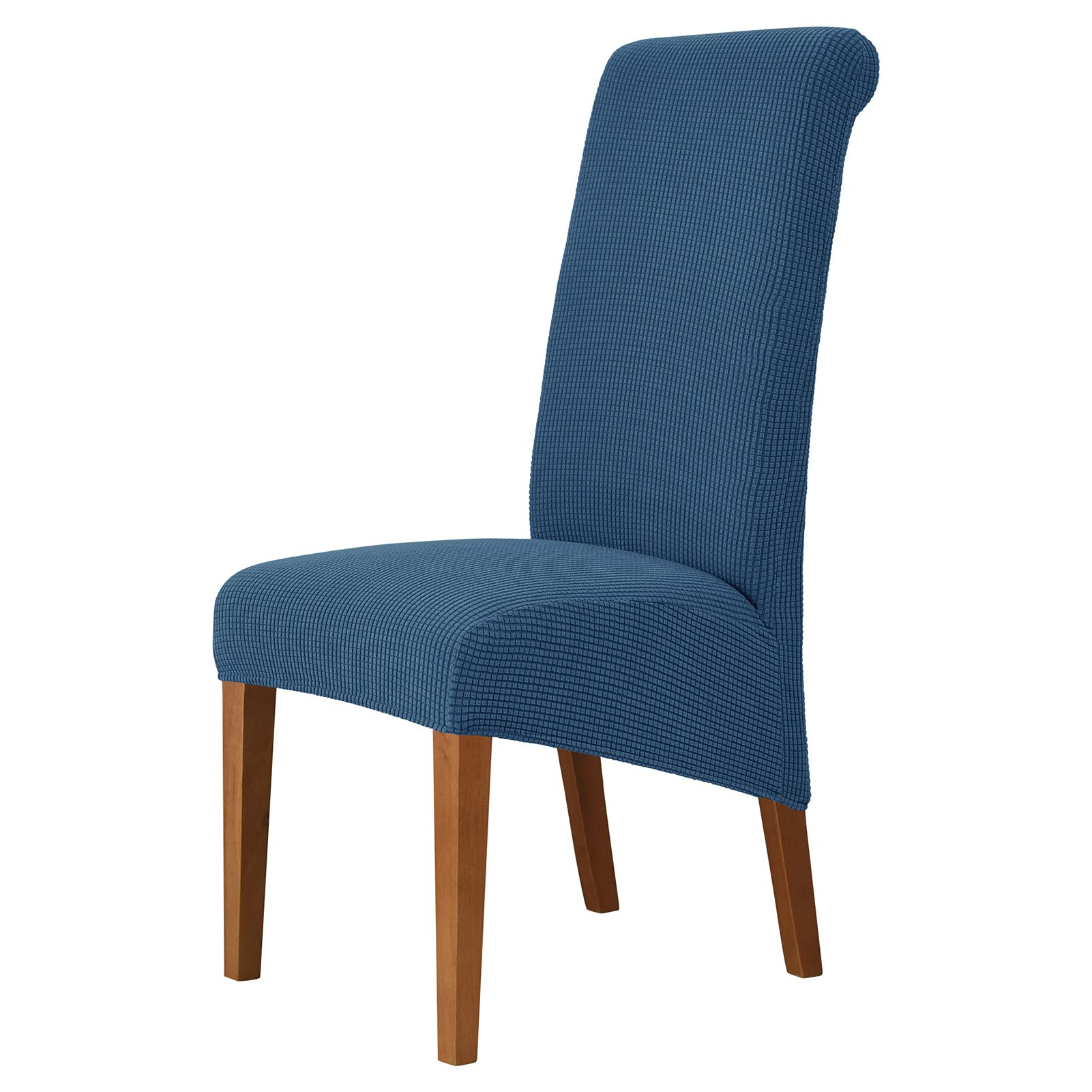 Large Dining Chair Covers High Back Stretch Super Fit Washable Removable Seat Covers Protector Slipcovers for Dining Room (Sapphire,Set of 2)