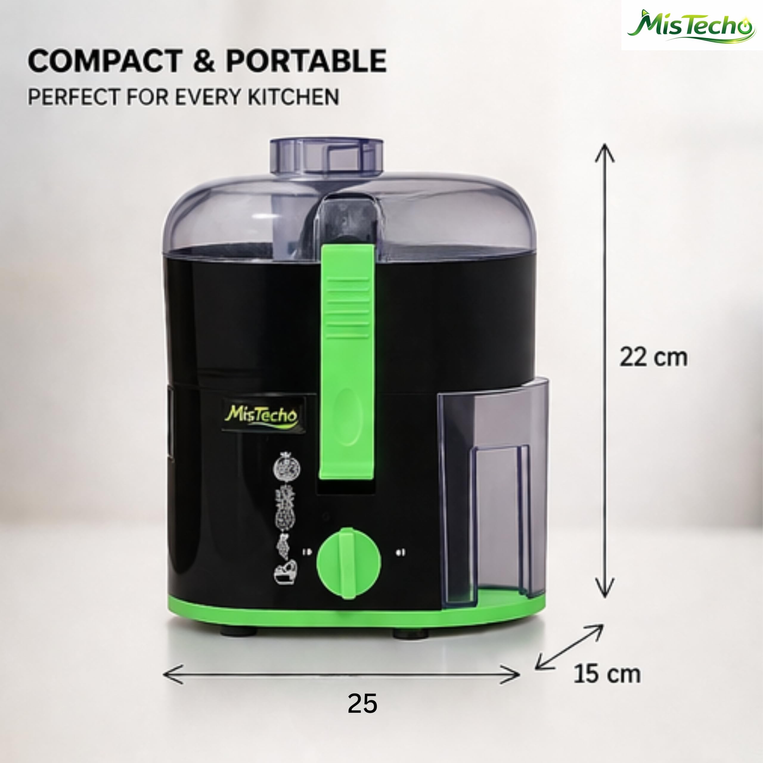 MISTECHO BPA Free 450W Juicer Machine for Home | Fruit & Vegetable