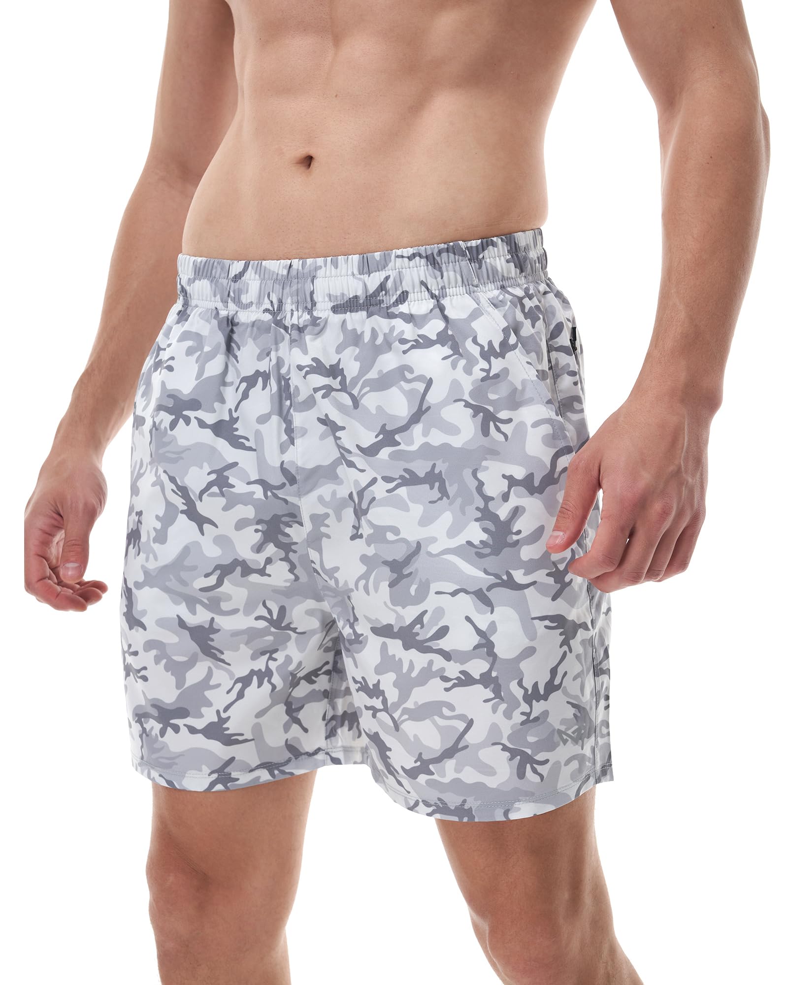 ZovioBox Herren Sporthose Kurz Schnelltrocknend Leicht für Gym Laufen | Atmungsaktives Stretchmaterial, Reißverschlusstaschen für Handy, bequemer Elastikbund, ideal für Workout, Urlaub, Alltag