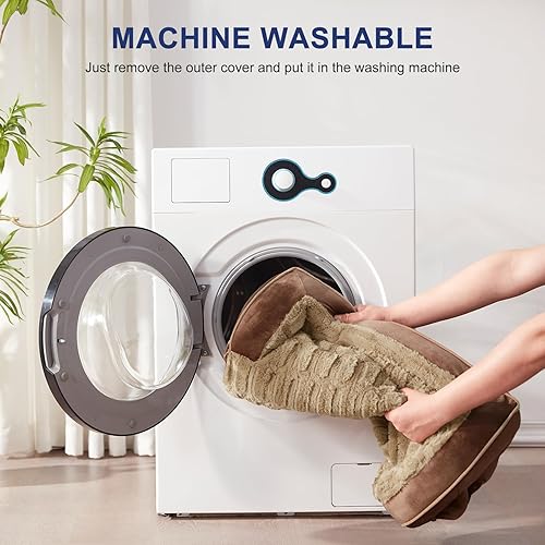 Miniatura 8 de FURTIME Cama ortopédica para perros grandes, cama lavable XL para perros de tamaño grande, cómoda cama de espuma de apoyo para mascotas con funda