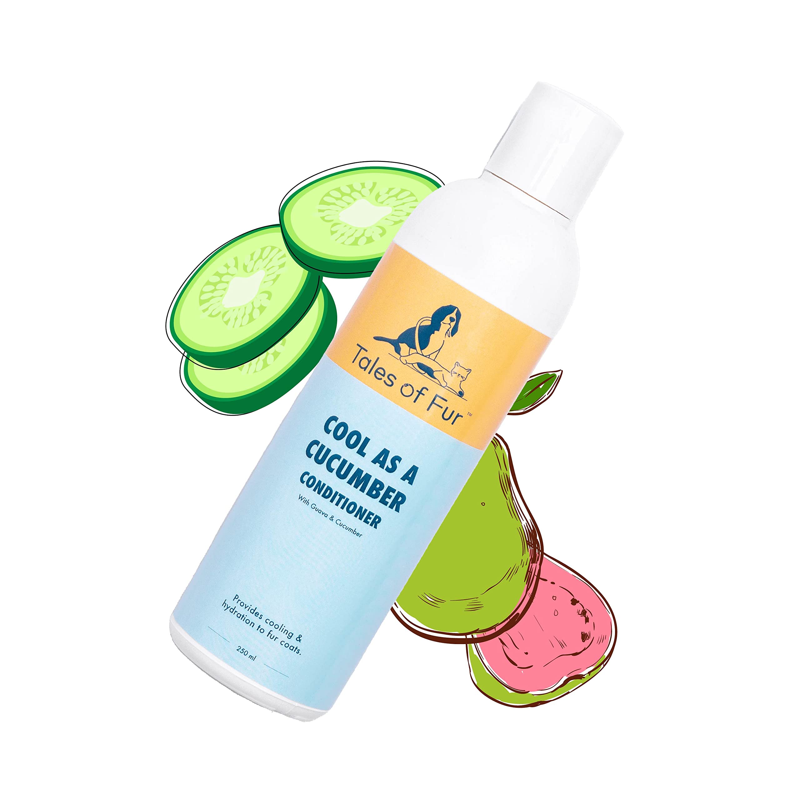Tales of Fur Cool As A Cucumber Conditioner For Dogs 250 Milliliter|Guava Fruit Extract|Cucumber Extract|Theobroma Cacao Seed Butter (Guava Fruit Extract & Cucumber Fruit Extract) (B09VPXJKJQ) Amazon Price History, Amazon Price Tracker