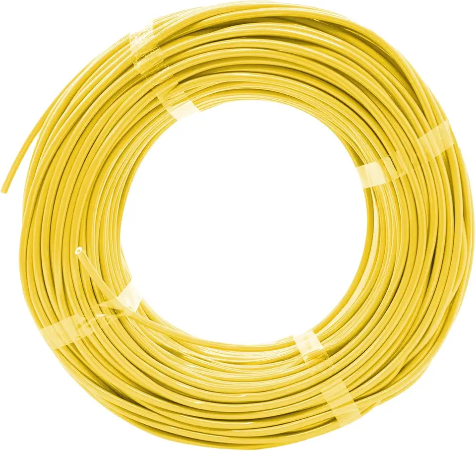 Cabo Flexível 2,5mm Rolo 100m Fio Elétrico 750V Certificado (Amarelo)