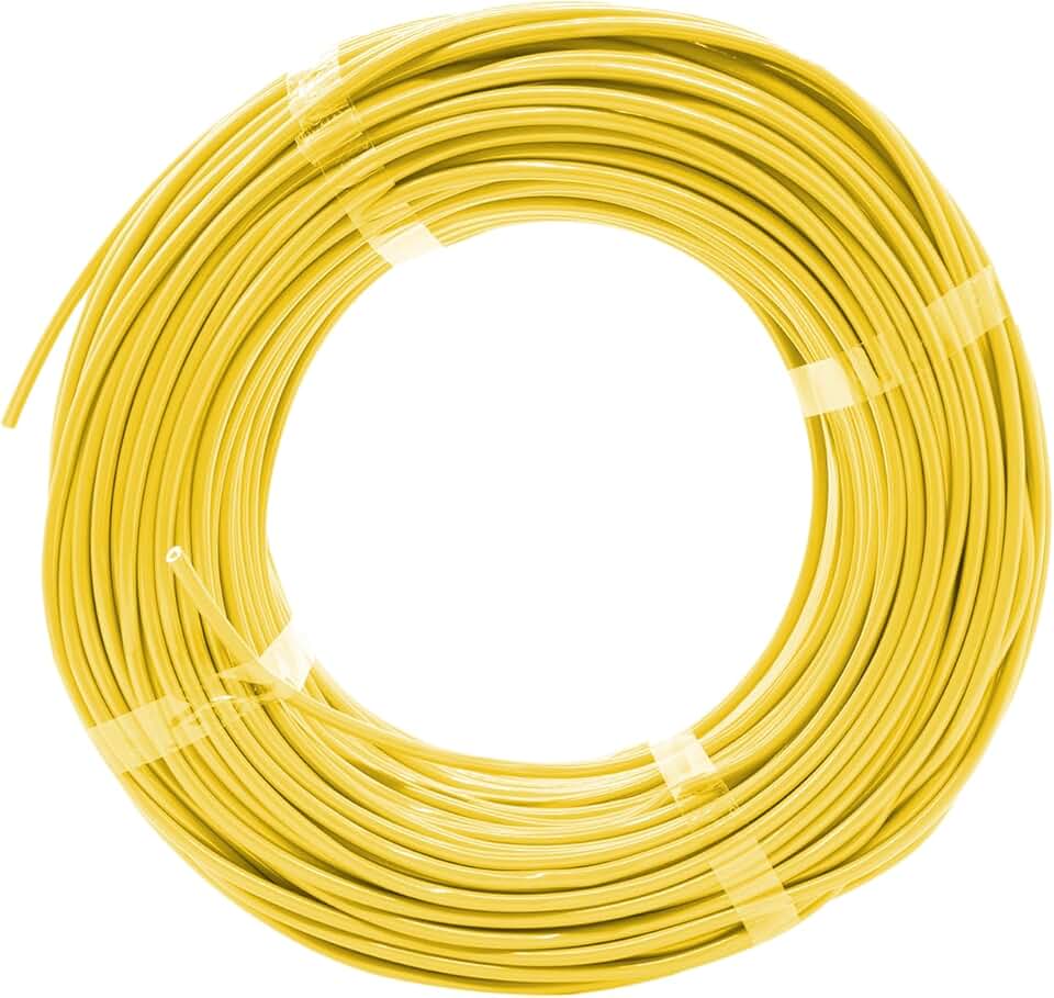 Cabo Flexível 2,5mm Rolo 100m Fio Elétrico 750V Certificado (Amarelo)
