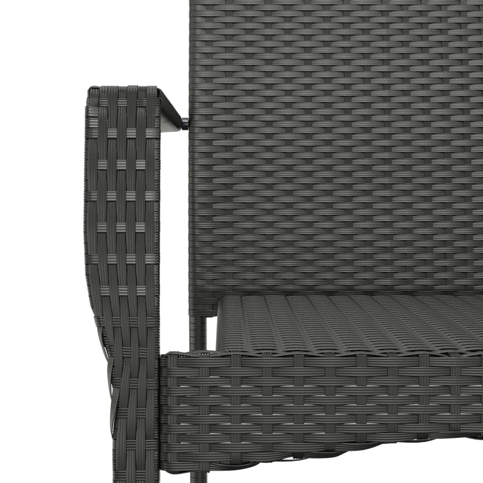 3184989 Set da Pranzo da Giardino 5 pz Nero con Cuscini in Polyrattan Testata in Legno,Testata Letto Matrimoniale Muebles Dormitorio Spalliera Letto Testiere per Letto Matrimoniale