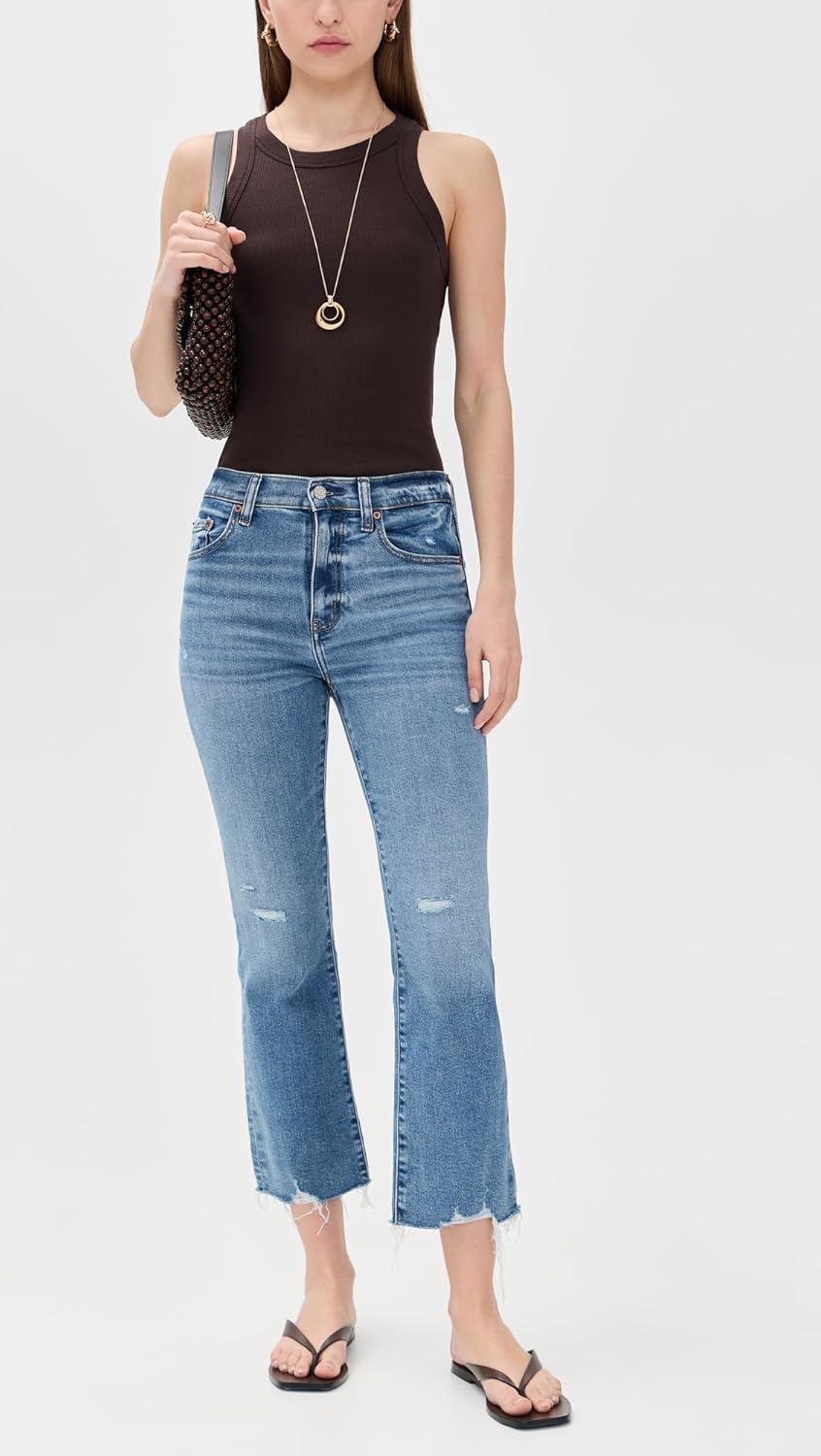 DAZE Women's Shy Girl Crop Flare Jeans - Image 5