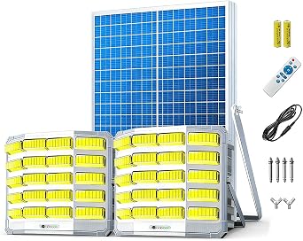 Solar Lights Outdoor with Dual-Head IP65 Water-Resistant Security Flood Light for Patio Porch Backyard GarageProduct 3