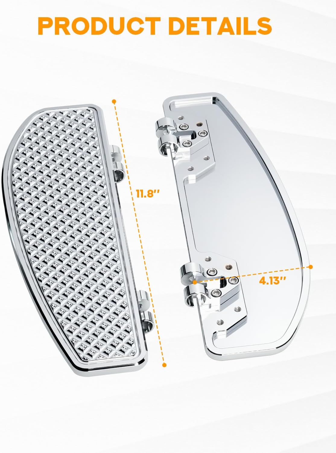 PMYMT Driver Rider Floorboards, Stretched Foot Board Anti-Slip Foot Peg Fit for Harley Touring 1986-2026, Trike Models 2008-2006, Fit for Harley Softail FL1986-2017, FLD 2012-2016