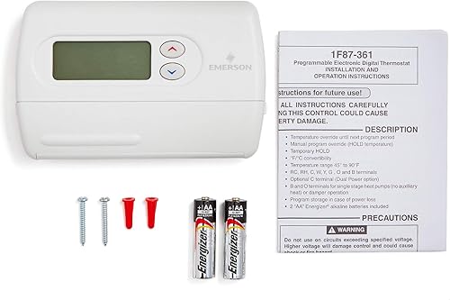 Miniatura 6 de Emerson Thermostats Emerson 1F87-361 - Termostato programable de 7 días para sistemas de una sola etapa