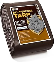 Vista 16 de GUARD SHIELD Lona de polietileno verde y plateado superresistente de 12 x 12 pies, impermeable, 5/8 pulgadas de grosor, resistente a los rayos UV