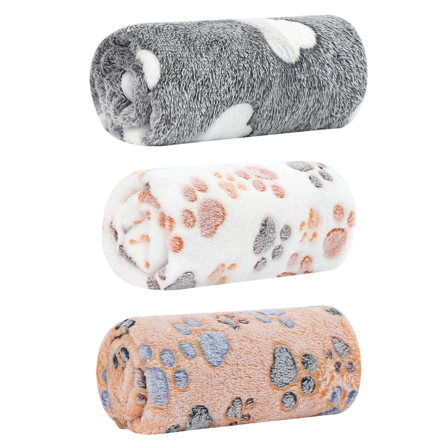 Pack de 3 mantas para mascotas, manta suave y cálida para dormir, manta de franela para mascotas, manta para mascotas pequeñas y medianas (76 x 53 cm)