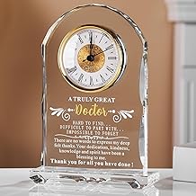 Crystal Clock Gifts for Doctor, Best Doctor Award Crystal Plaque with Gift Box Packaging, Appreciation/Thank You Gifts for Doctor, Christmas/Retirement/Birthday Gift for Doctor