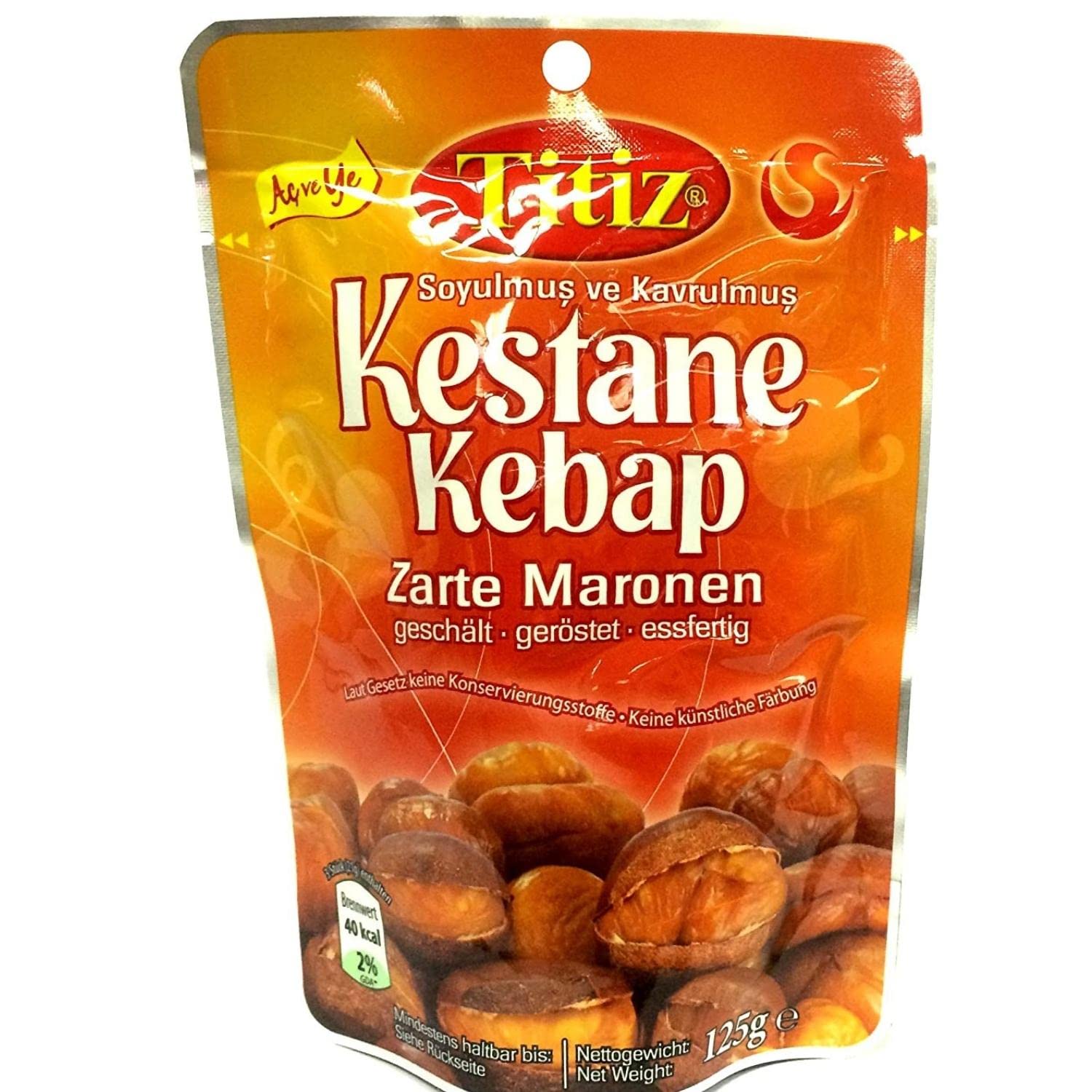 Pergamo Set Titiz 6x125 Gr Geschälte Maronen Edelkastanien Geröstet Essfertig Esskastanien Zarte Maronen (6x125g)