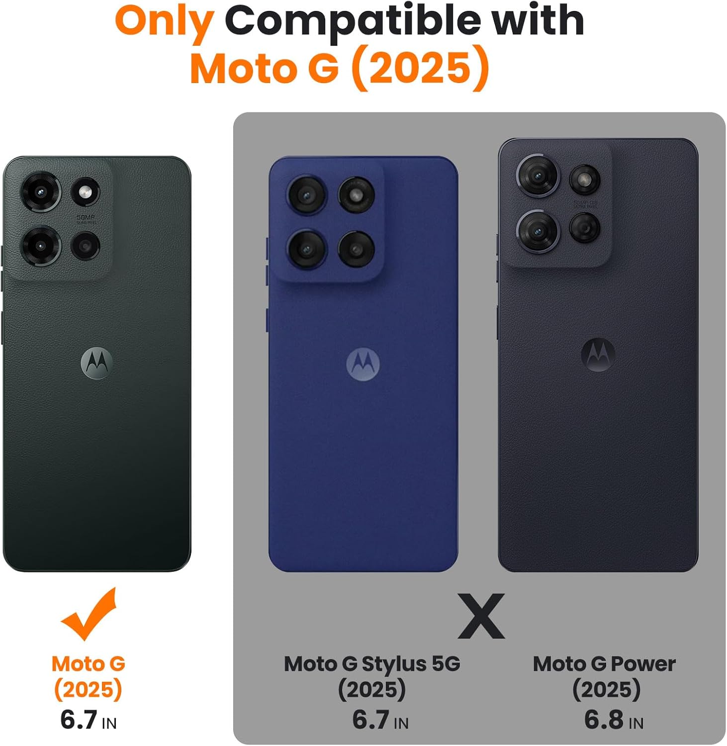 for Moto G 2025 Case with 2 PCS HD Screen Protector, Slide Camera Cover Military Grade Drop Protection 360° Ring Holder Kickstand, Heavy Duty Shockproof Full Body for Motorola Moto G 2025 Case, Black - Image 2