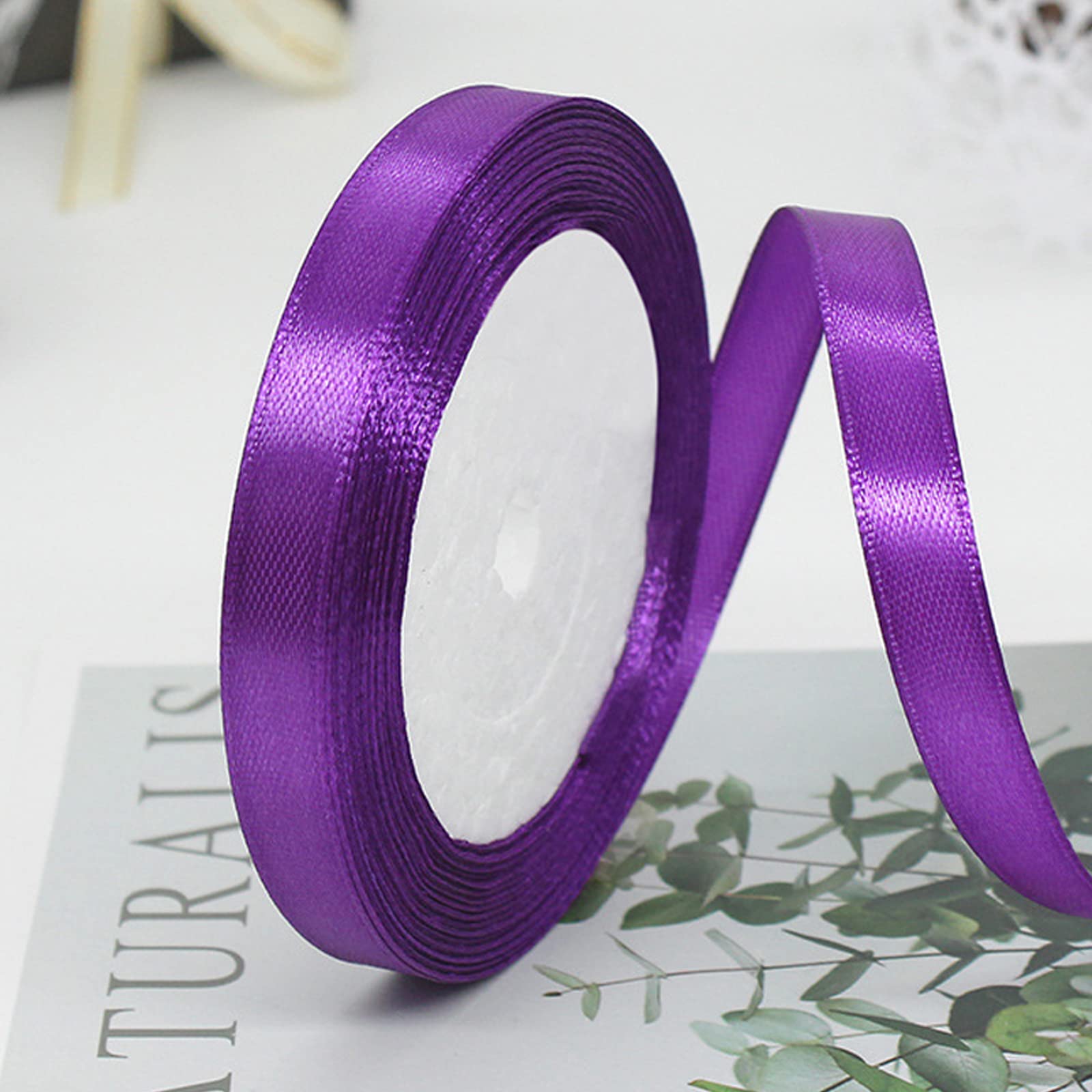 Dwustronna satynowa wstążka 10 mm, 44 m - idealna do pakowania prezentów, dekoracji na baby shower, aranżacji kwiatowych, materiałów rzemieślniczych i przysług.