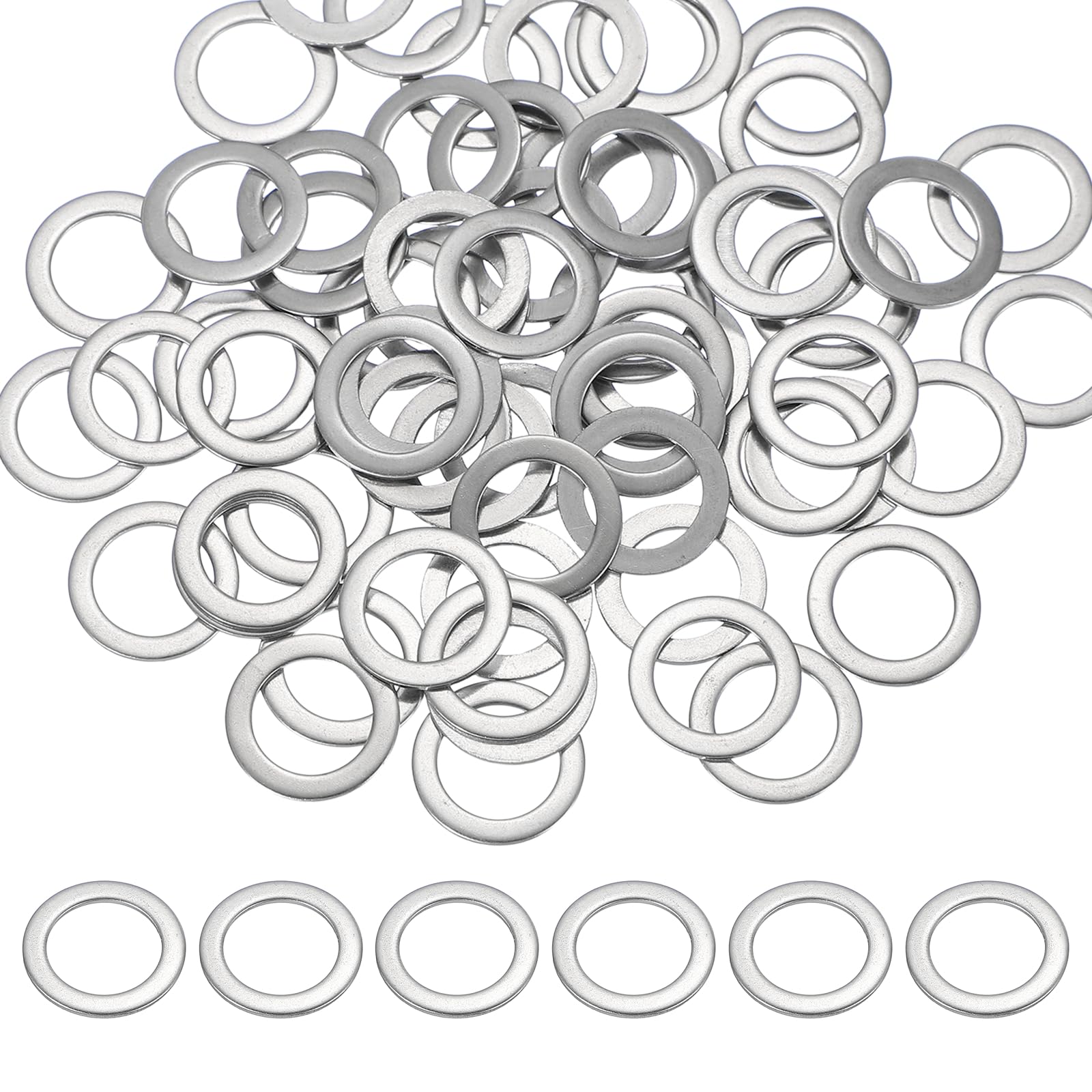 PATIKIL M12 x 18mm Metal Screw Washers Set, 66Pcs 304 Stainless Steel Flat Washers for Screws Bolts Factories Home Outdoor Projects