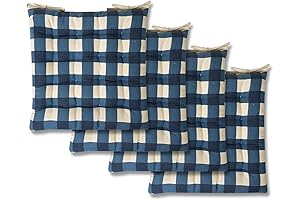 Sweet Home Collection Buffalo Plaid Chair Pads