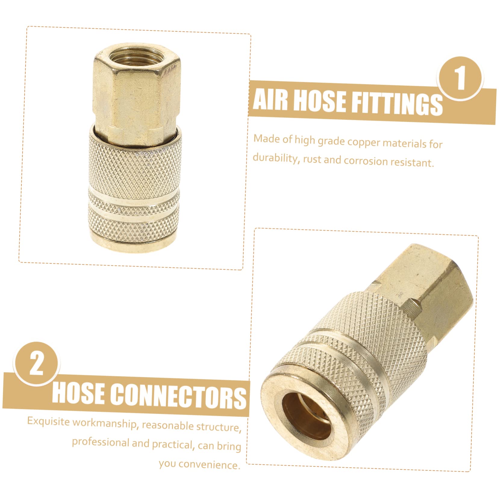 10pièces Raccord Droit à Déconnexion Rapide Pour Tuyau Air Lot De Adaptateur Mâle Pour Compresseur Air Et Outils Pneumatiques