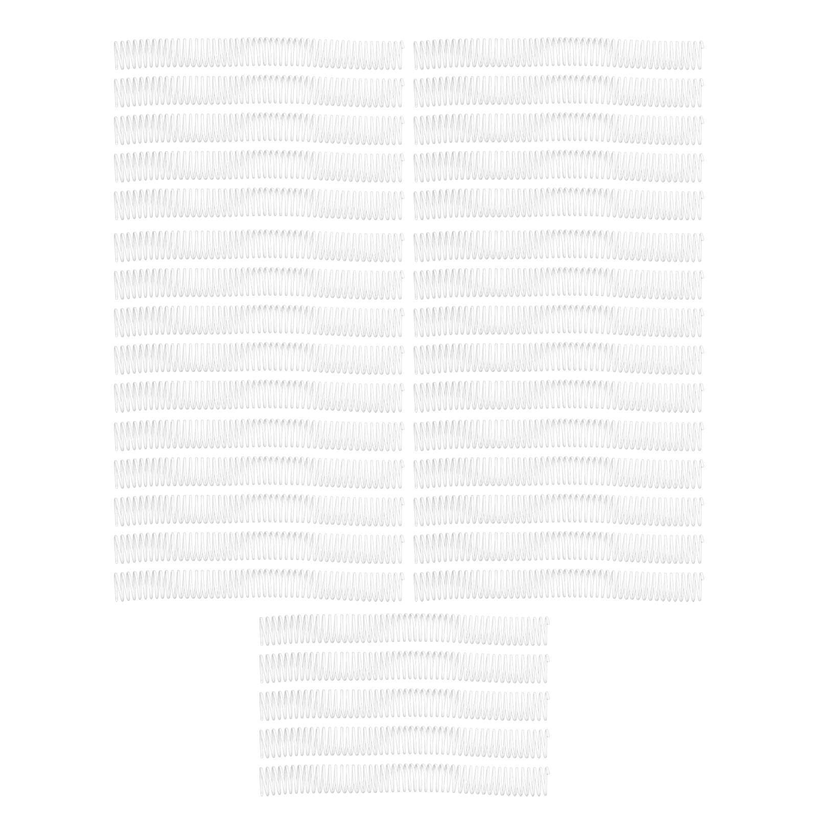 Bobine di rilegatura per carta A4 da 35 pezzi, diametro 25,4 mm, 48 anelli, passo 4:1, dorsi in filo di plastica a spirale, capacità 215 fogli. (Bianca)