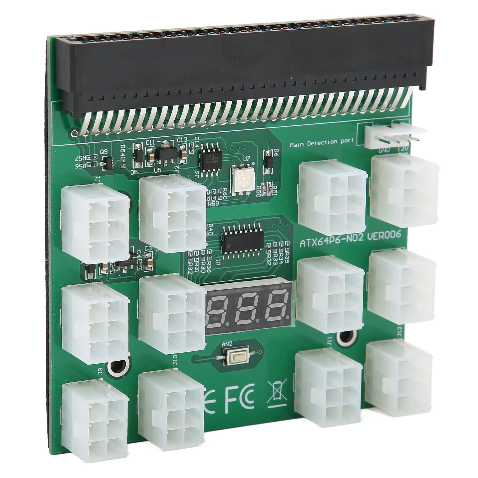 Bewinner Mining ETH Power Supply 12V GPU Board, Powering 12 GPUs Board Adapter Power Supply 1600W for 1200W, 750W Server PSU DPS 1200FB A, DPS 1200QB A