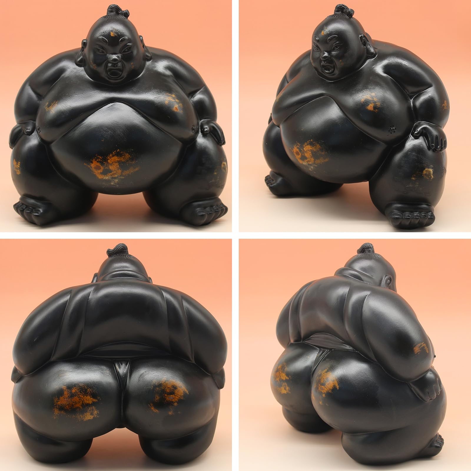 Amazon.co.jp: Lukitas 和風相撲力士の彫刻とデスクトップ置物 - 樹脂 