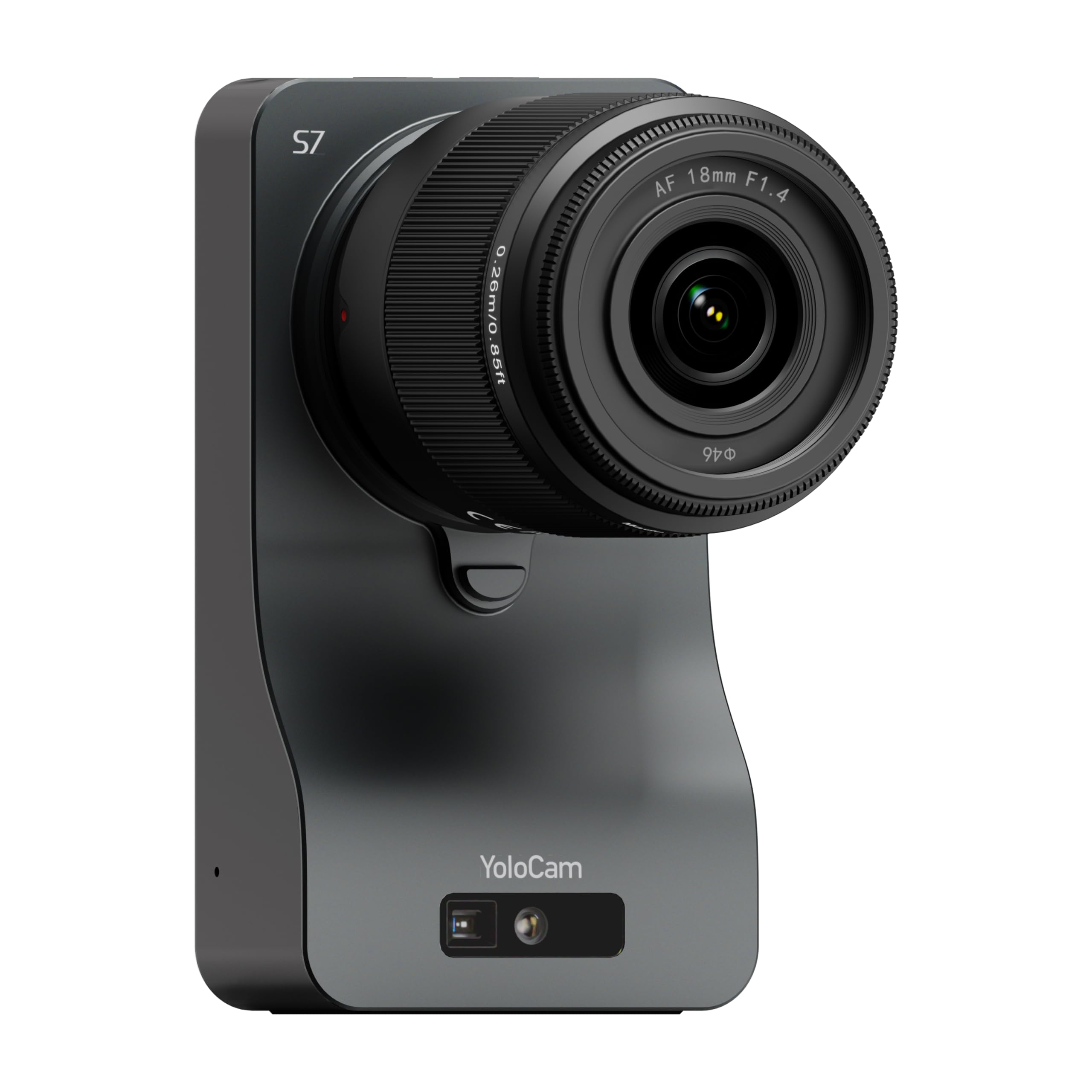 YOLOLIV YoloCam S7-4K60 - Cámara web de transmisión en vivo, control tipo DSLR, efectos cinematográficos, enfoque automático, cámara de montaje MFT (cuerpo de la cámara con lente de 18 mm)