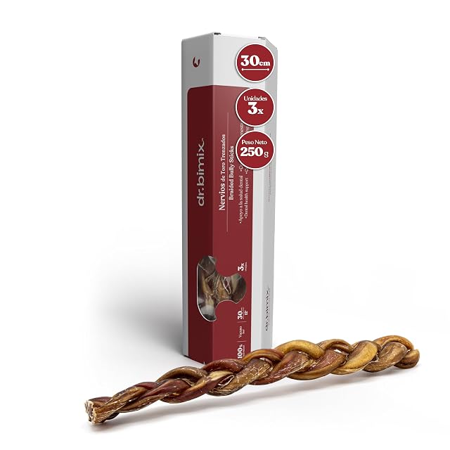 dr. bimix Nervio de Toro Trenzado para Perros Snack Natural 250g
