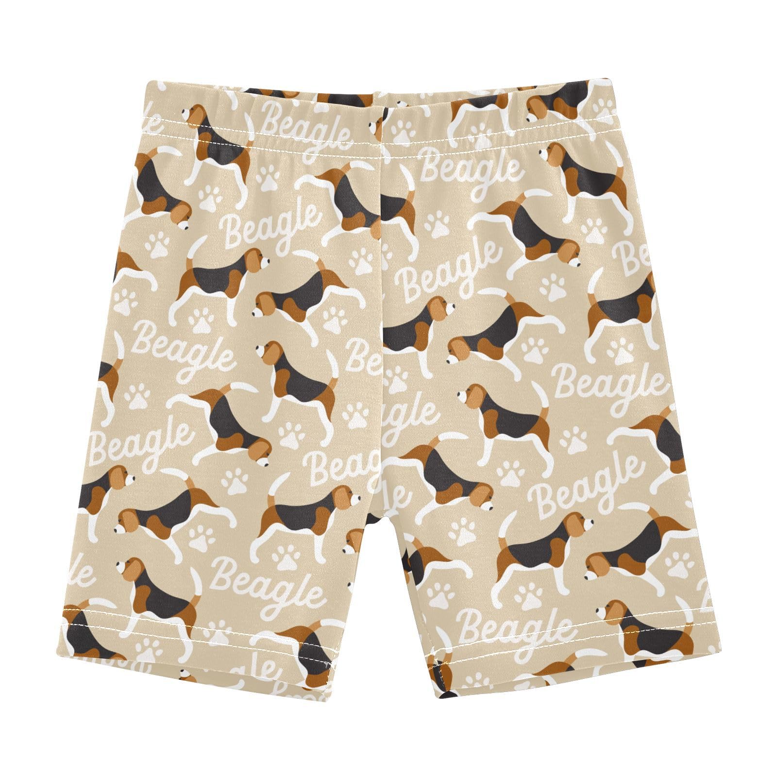 JHKKU Girls Beagle Dog Shorts Cotton Cartwheel Bike Kids Biker Under Dress Dance Short Girl Clothes 8Y