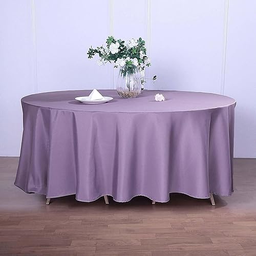 Miniatura 471 de Efavormart - Paquete de 10 manteles redondos, 120 pulgadas, resistentes a las manchas y a las arrugas, lavables, mantel decorativo de tela