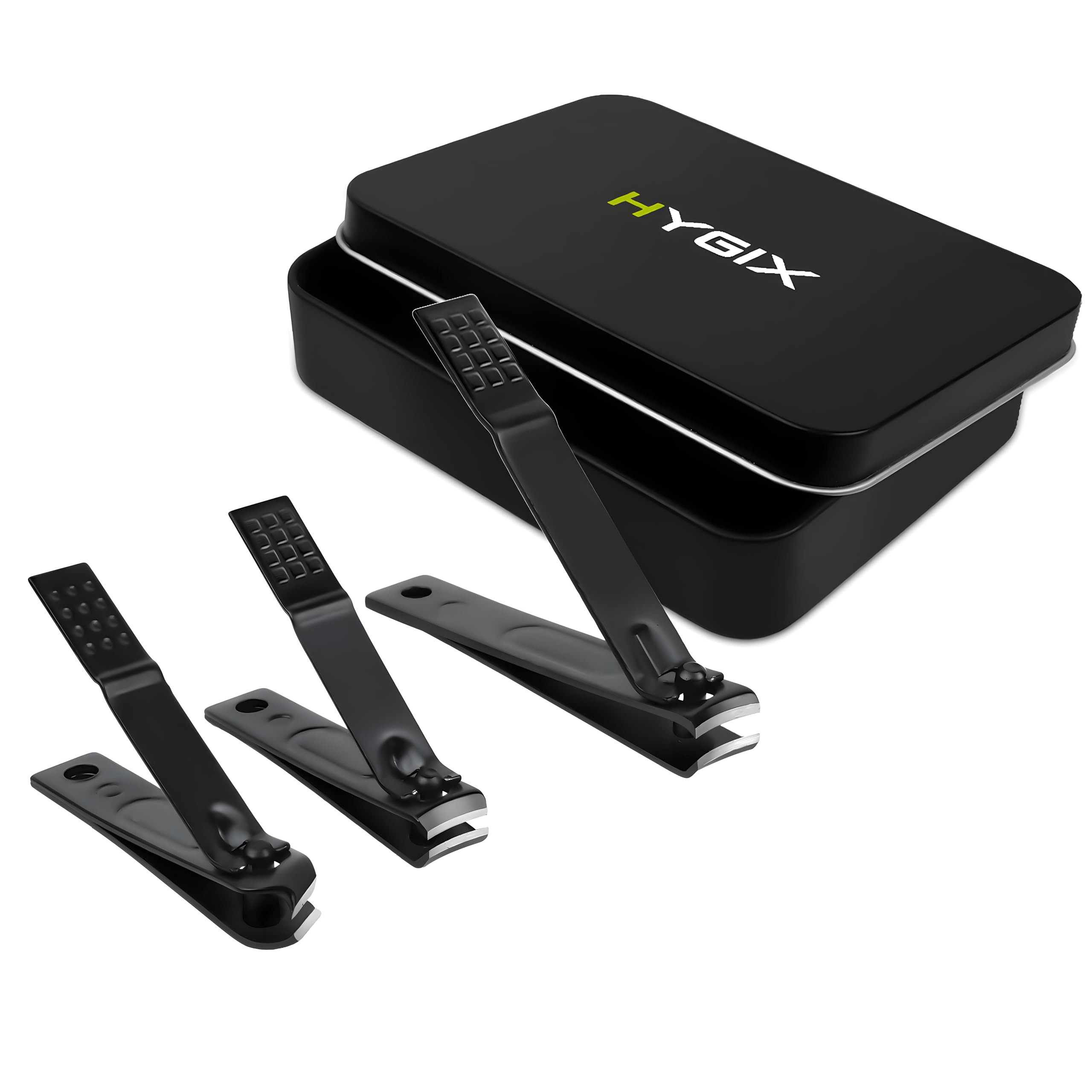 Precision Nail Clipper Set in a Sleek Black Aluminum Case – Ultra-Sharp, Durable Fingernail, Toenail & Ingrown Nail Clippers