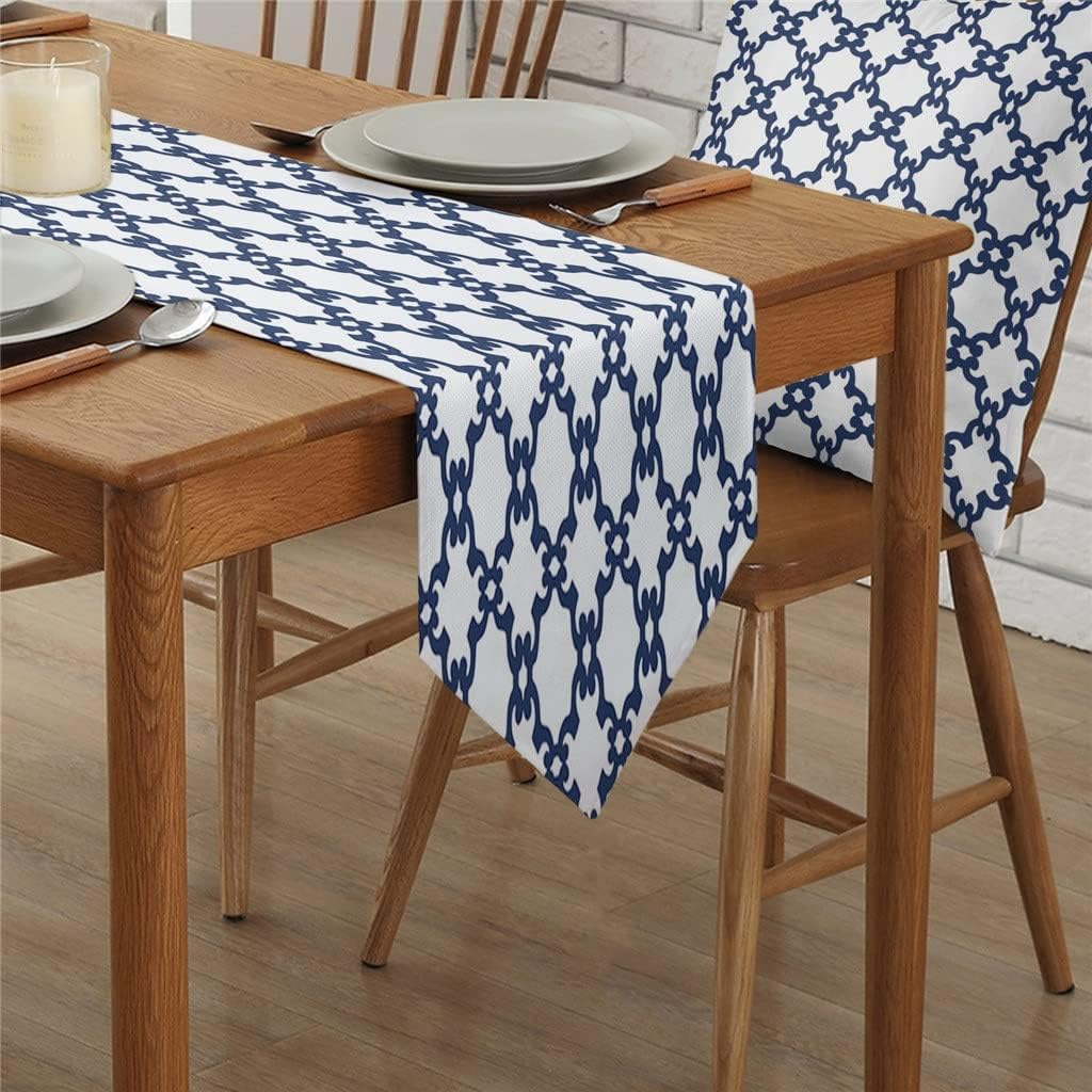 Retro Gradient Wood Grain Table Runner for Wedding Banquet Home Festival Party Dinning Decoration(36x183cm)