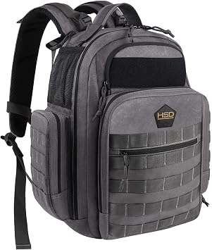 HighSpeedDaddy Diaper Bag Backpack with Diaper Changing Mat - Waterproof Military-Grade Baby Travel Bag - Spacious Design for Moms and Dads on the Go with Toddlers Baby Bag - Gunmetal Gray