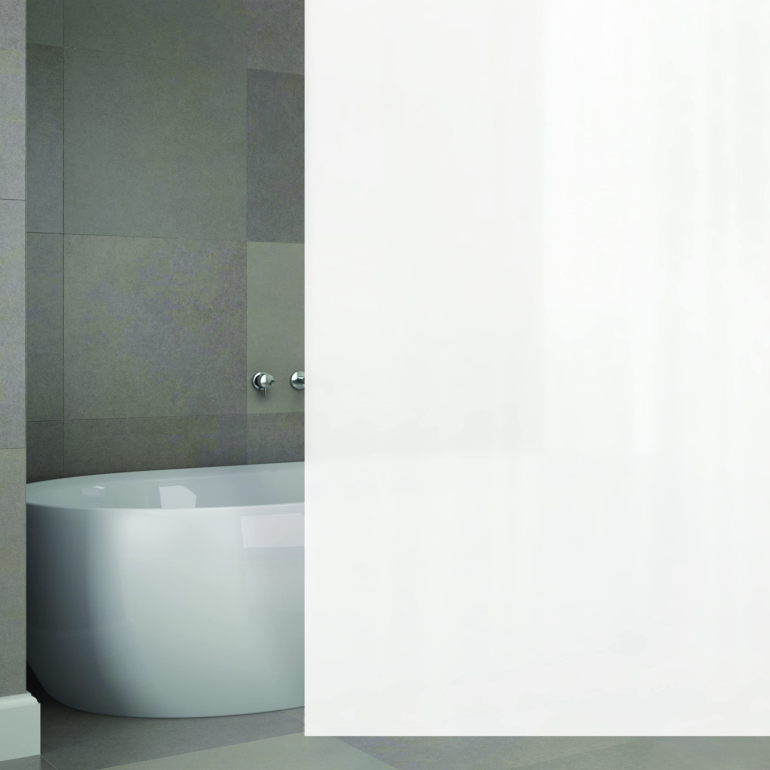 MSV Premium Anti-Mould EVA Shower Curtain - Anti-Bacterial, Washable, 100% Waterproof - White 140 x 180 cm - Made in Spain
