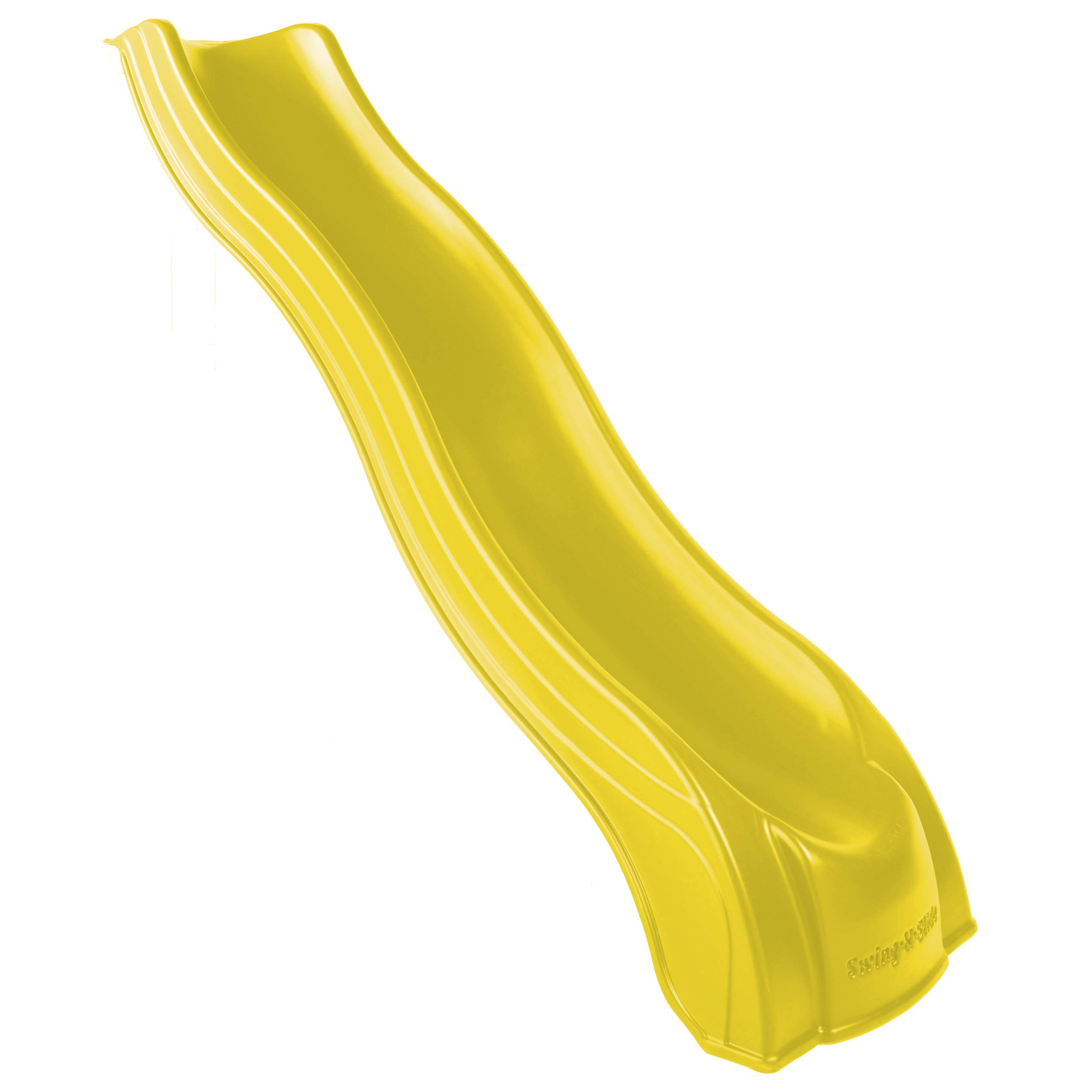 Swing-N-Slide 9' Alpine Wave Slide Plastic Slide Attachment for 5 foot Deck Heights- for outdoor swing sets and playhouses, Yellow
