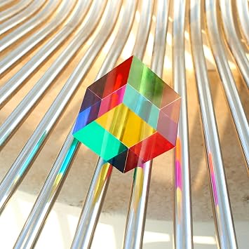 Color Cube Acrylic Cube Prism Acrylic Cube Translucent Smooth Decorative Healing 40mm
