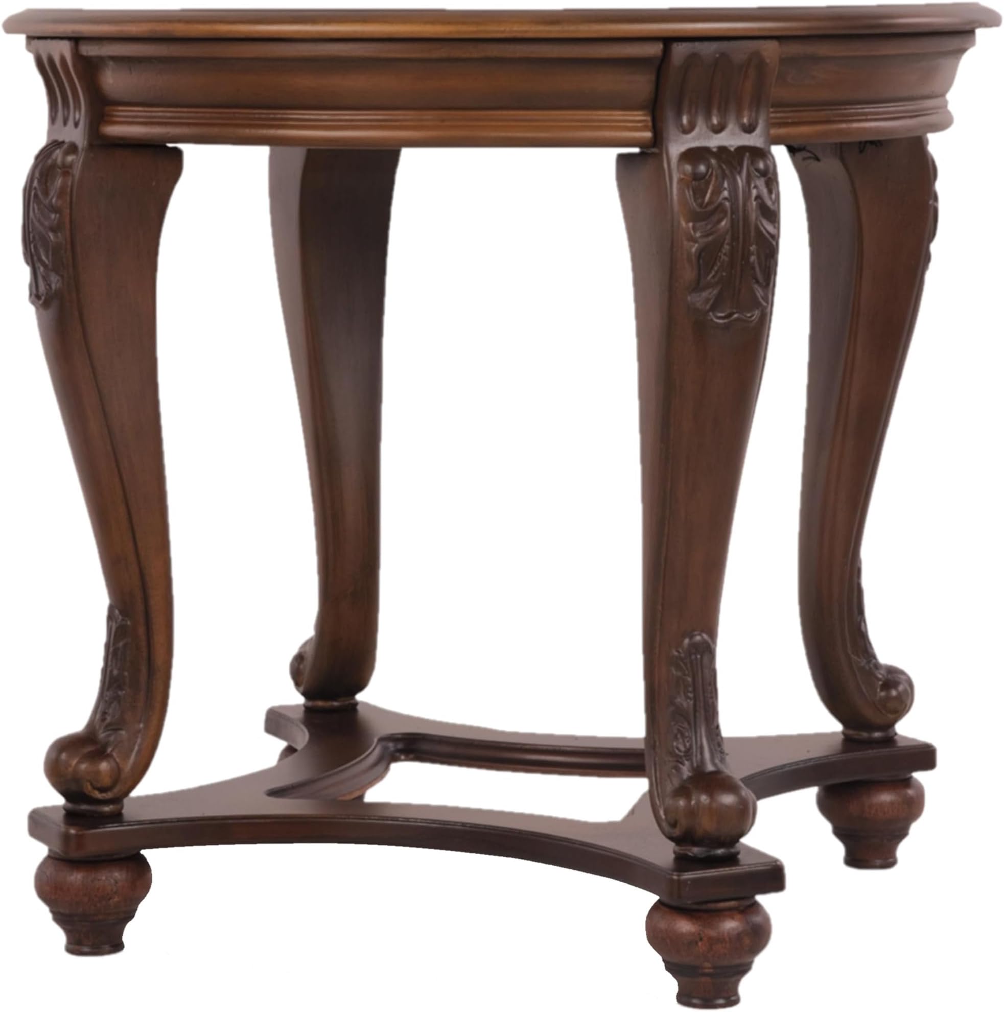 Signature Design by Ashley Norcastle Traditional Round End Table, Dark Brown