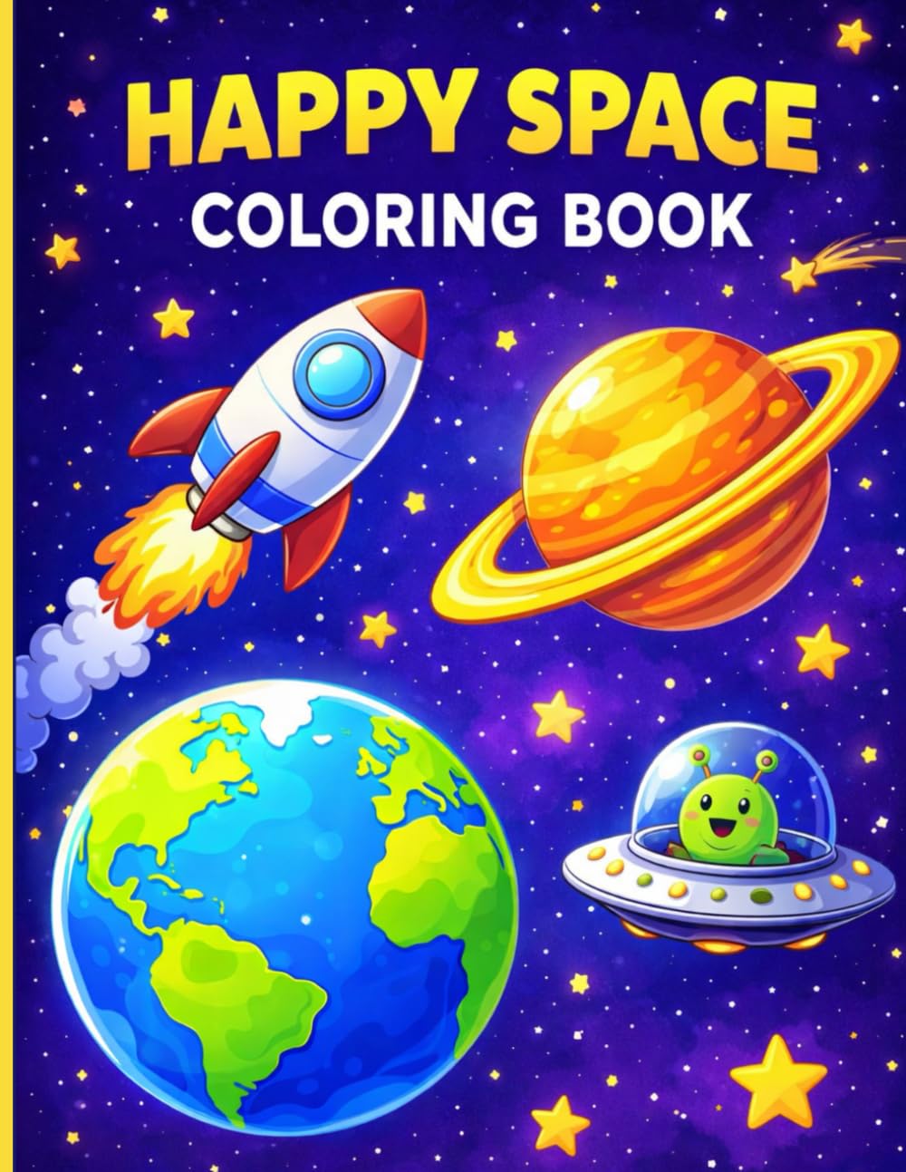 Happy Space Coloring Book