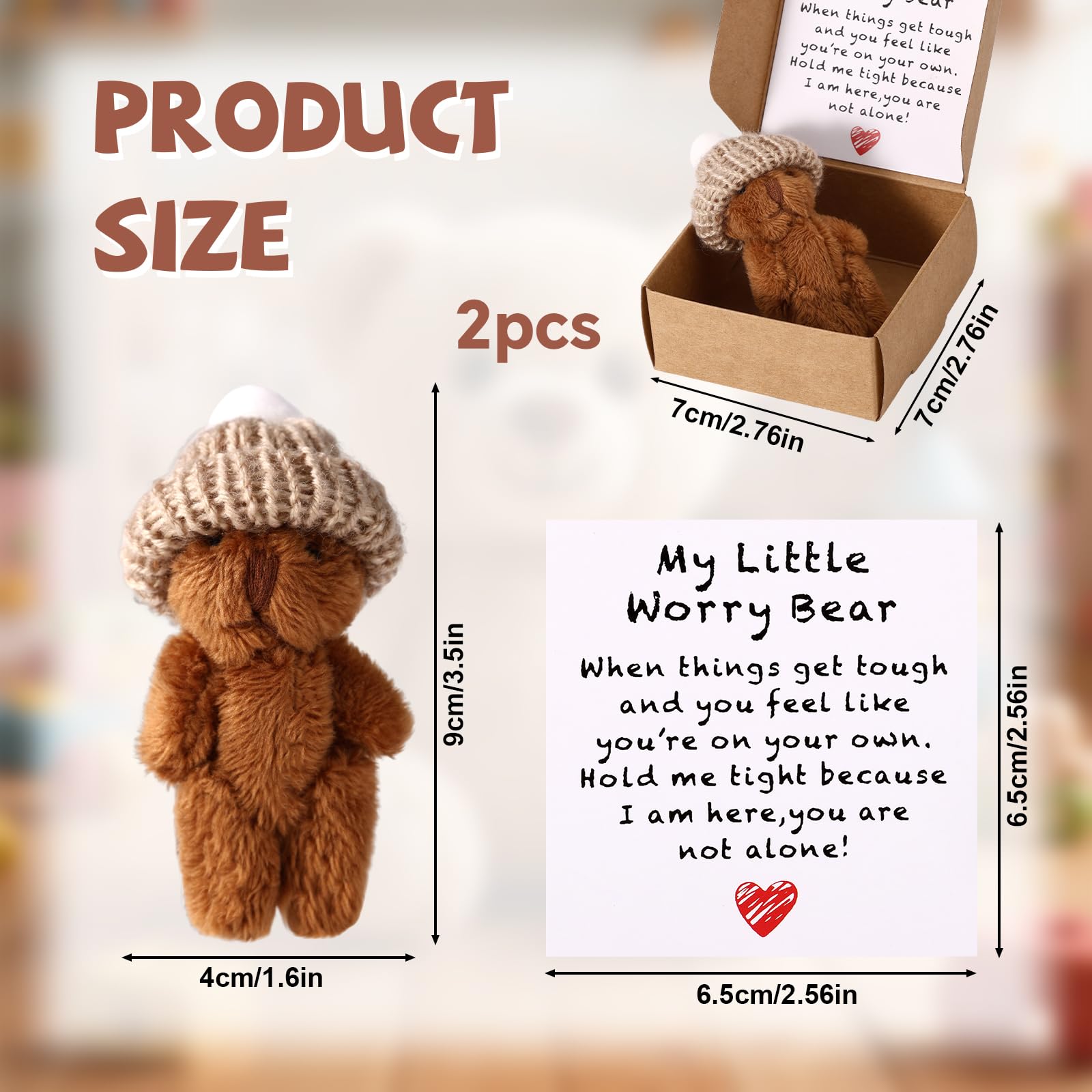TOYMIS 2 Sets My Worry Little Bear in a Box - Image 2