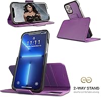 Vista 3 de Dreem Fibonacci - Funda tipo cartera para iPhone 13 Pro Max Funda desmontable de piel vegana 2 en 1 con soporte integrado, soporte para tarjetas