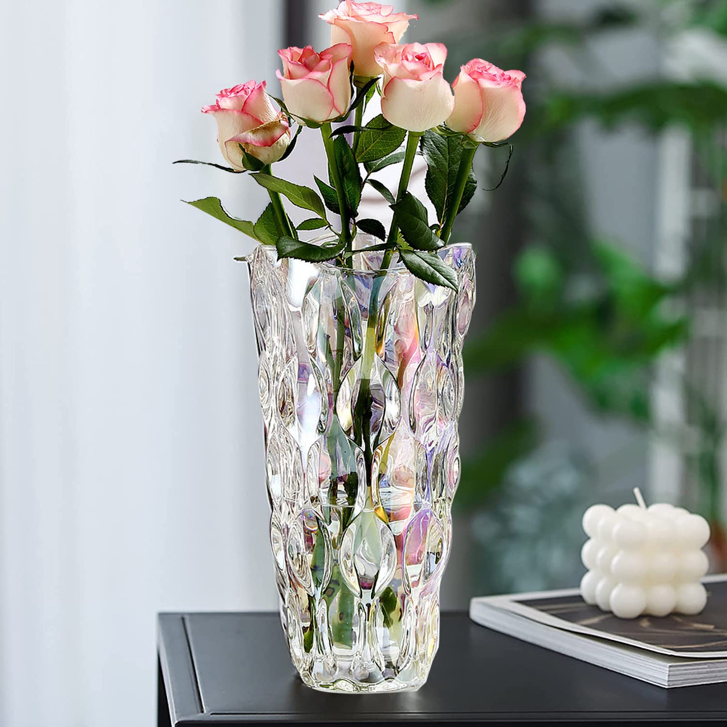 Hey_you Vaso In Vetro Moderno Minimalista – Realizzato A Mano, Decorazione Idroponica Per Casa, Tavolo Da Pranzo, Viola