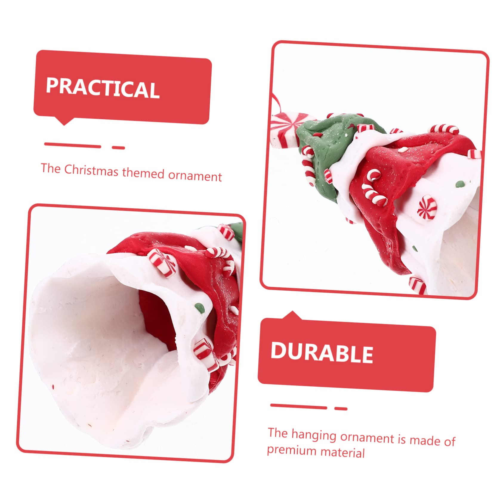 PRETYZOOM 4 Pz Ornamenti per l'albero di Natale ornamenti natalizi in argilla Decorazioni da appendere all'albero di Natale Decorazioni natalizie pendenti natalizi arredamento Decori sospesi
