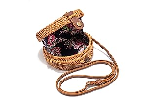 Round Straw Crossbody Bag