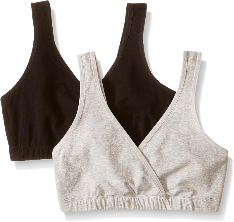 LEADING LADY, The Felicity, Cotton Sleep Bra for Women, Wireless, Pull-Aside Nursing, Wide Straps, Light Support, Breathable