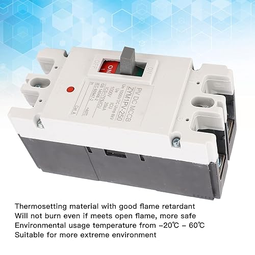 Miniatura 9 de Disyuntor DC 200A 2P DC 1000V MCCB Interruptor de batería solar Moldeado Caso Interruptor de circuito Interruptor de desconexión de batería de alto