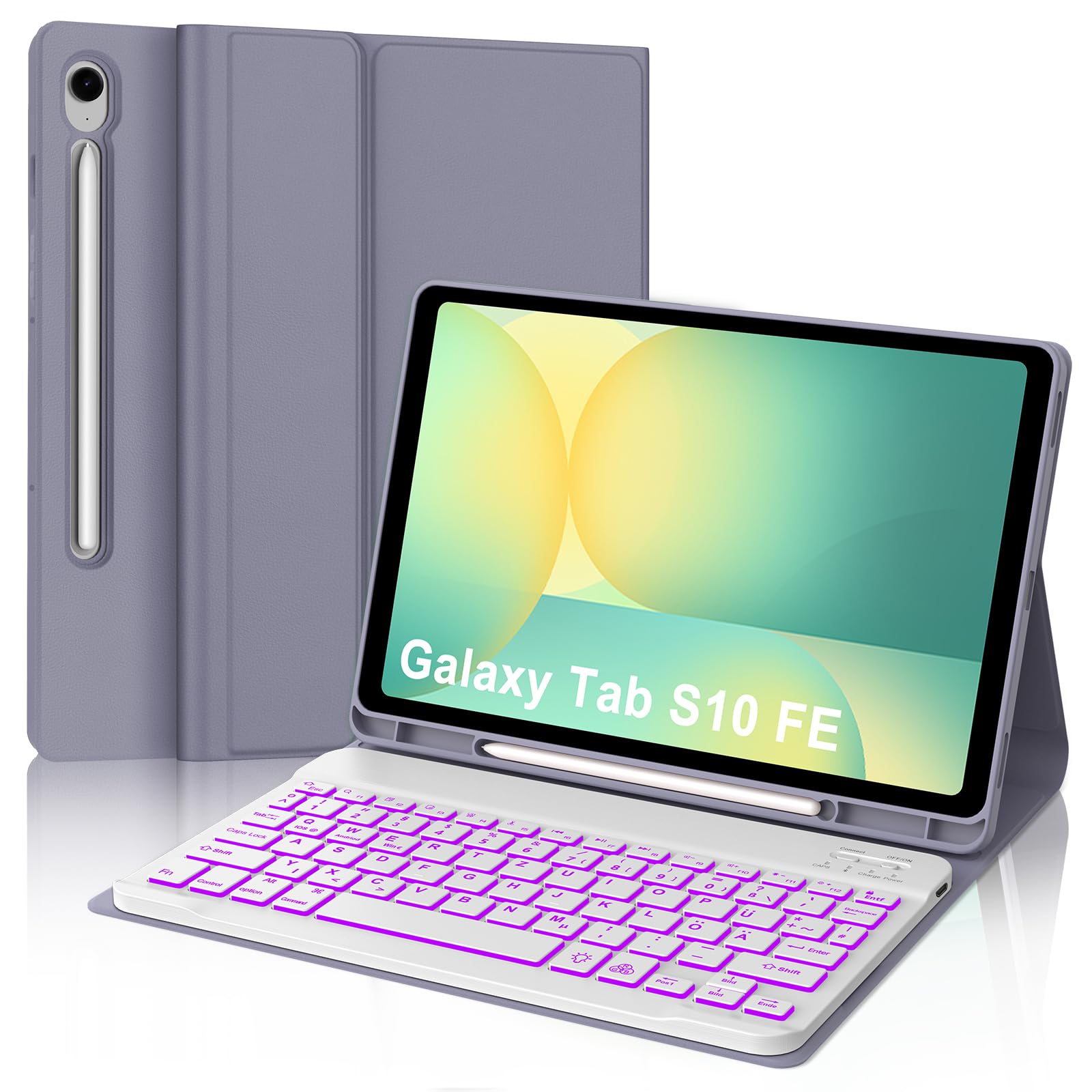 IVEOPPE Tastatur für Samsung Galaxy Tab S9FE/S10FE 10.9", Hü