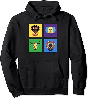 Pixelated Costumes of Barranquilla's Carnival Miami Florida Pullover Hoodie