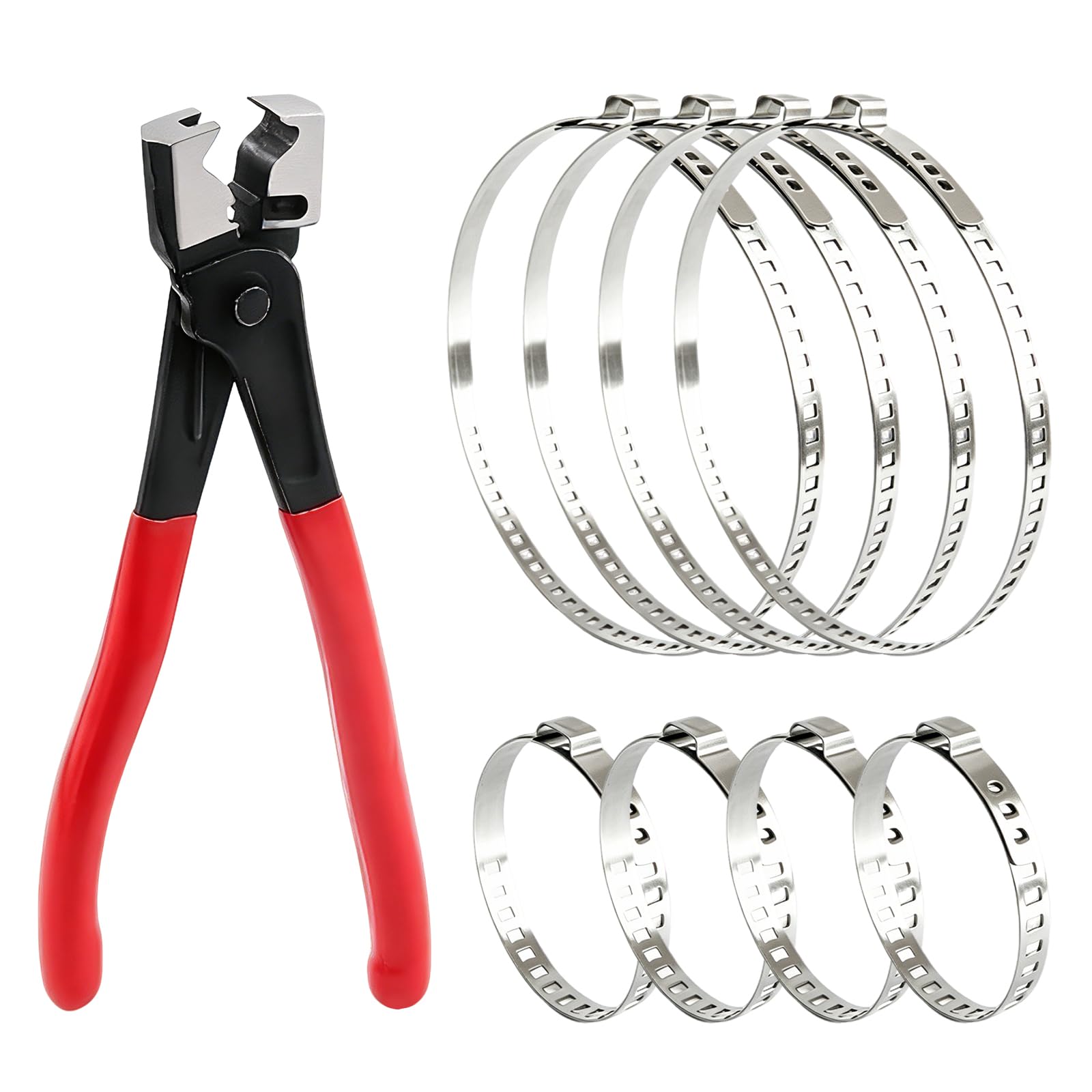 9pcs Cv Boot Clamp Pliers Tool Kit, Heavy Duty Multi-Purpose Hose Clip Pliers, Car Clip Plierss Adjustable Cv Boot Clamp Plierss for Most Cars