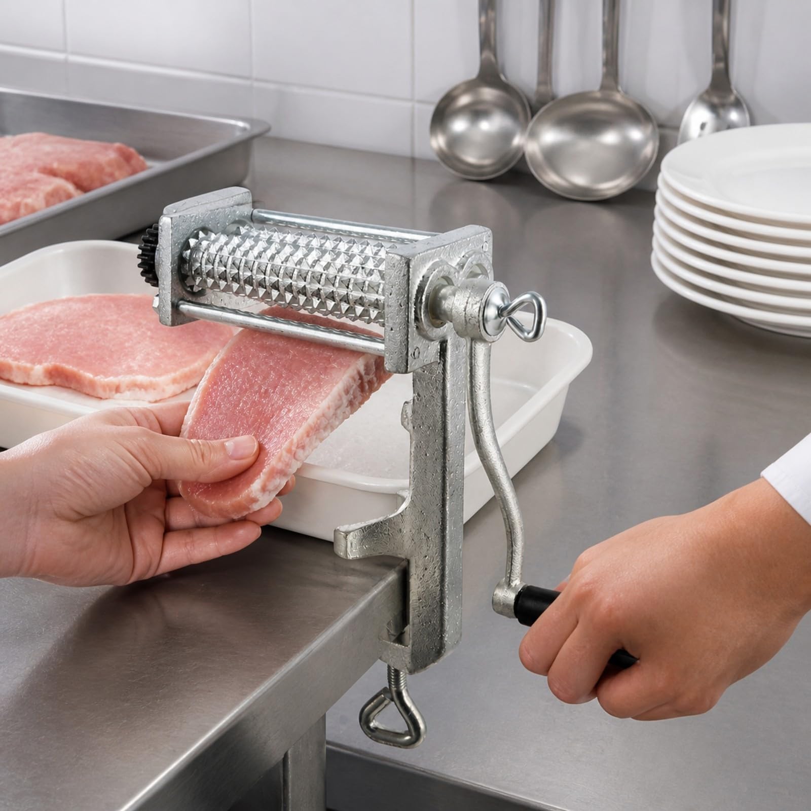 Tenderizzre di e Manuale Regolabile Tenderizzre Rulli Stabile Utensile da per Famiglie, Marinate, Arrostiti